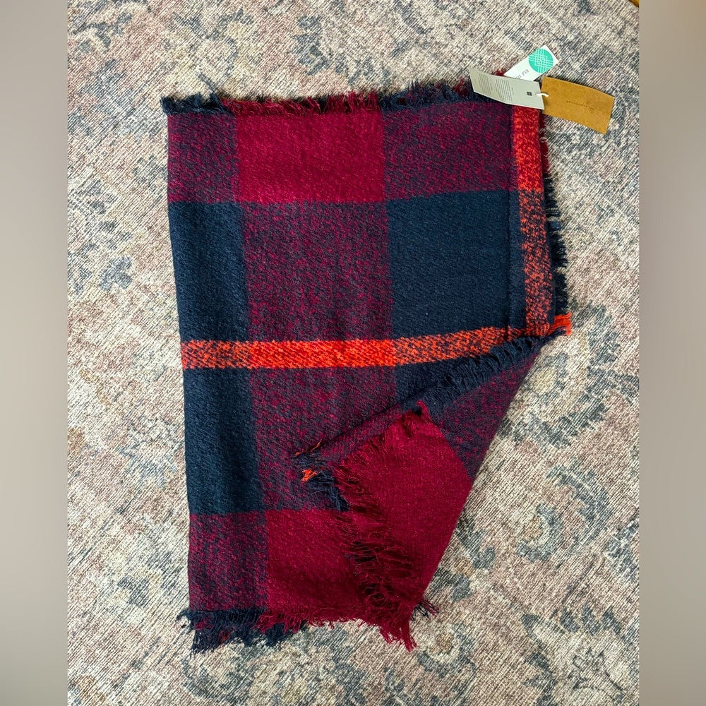 Look By M Plaid Blanket Scarf